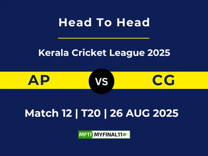 AP vs CG Player Battle, Head to Head Kerala Cricket League 2025