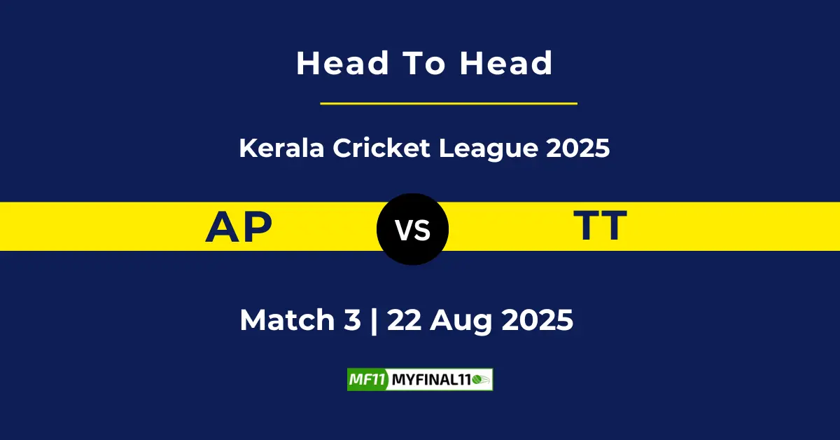 AP vs TT Player Battle & Head to Head Team Stats - Kerala Cricket Leag...