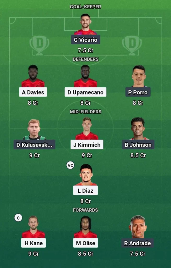 BAY vs TOT Dream11 Prediction Today Football Match