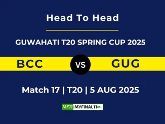 BCC VS GUG Player Battle, Head to Head GUWAHATI T20 SPRING CUP 2025