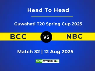 BCC vs NBC Player Battle & Head to Head Team Stats - Guwahati T20 Spring Cup 2025