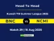 BNC vs NCMI Player Battle & Head to Head Team Stats - Kuwait T10 Summer League 2025