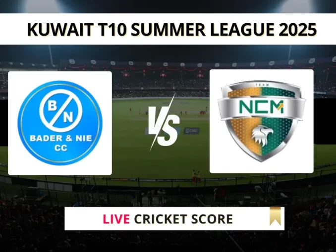 BNC vs NCMI Live Score: Scorecard, Ball by Ball Commentary - Match 29, Kuwait T10 Summer League 2025