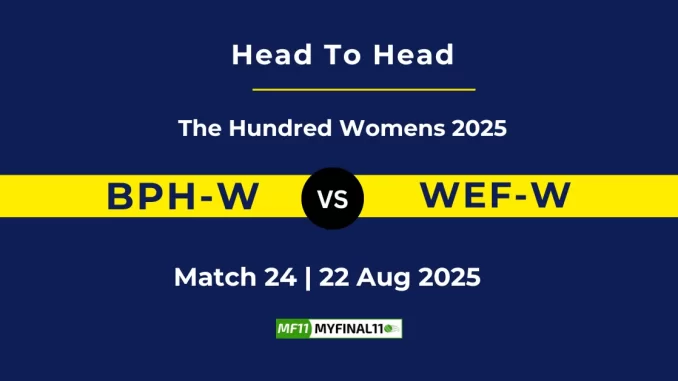 BPH-W vs WEF-W Player Battle, Head to Head The Hundred Womens 2025