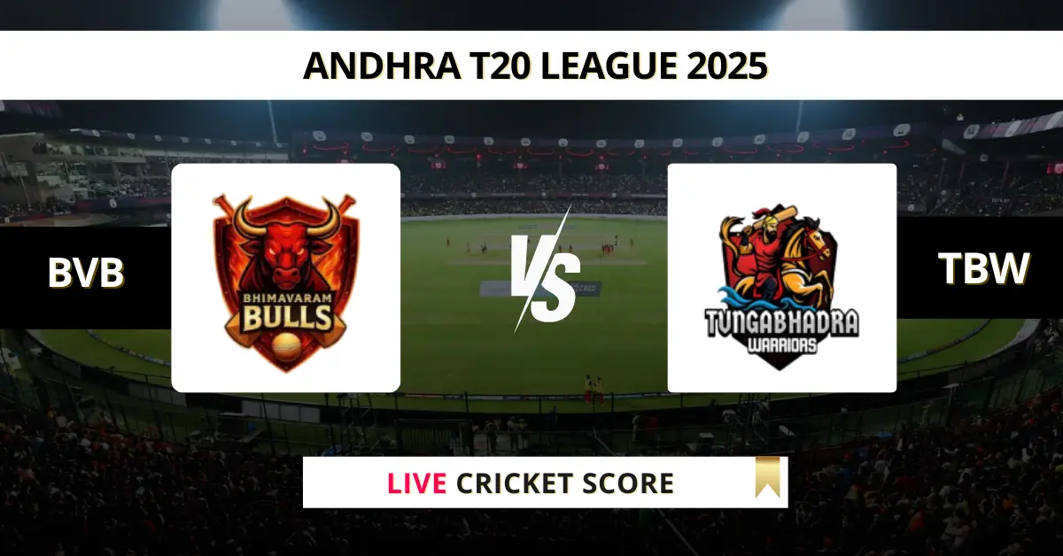 BVB vs TBW Live Score: Scorecard, Ball by Ball Commentary - Match 13, ...