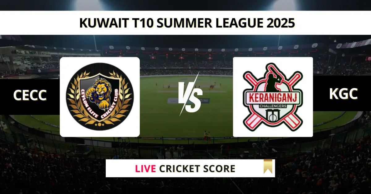 CECC vs KGC Live Score: Scorecard, Ball by Ball Commentary - Match 26,...
