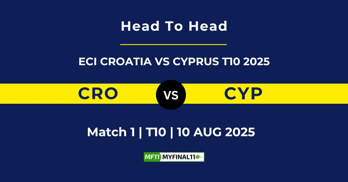 CRO vs CYP Player Battle & Head to Head Team Stats - ECI Croatia v...