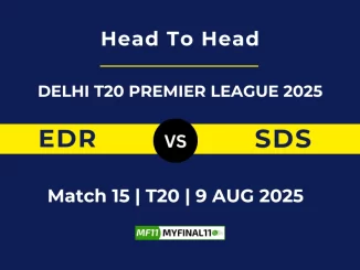 EDR VS SDS Player Battle, Head to Head DELHI T20 PREMIER LEAGUE 2025
