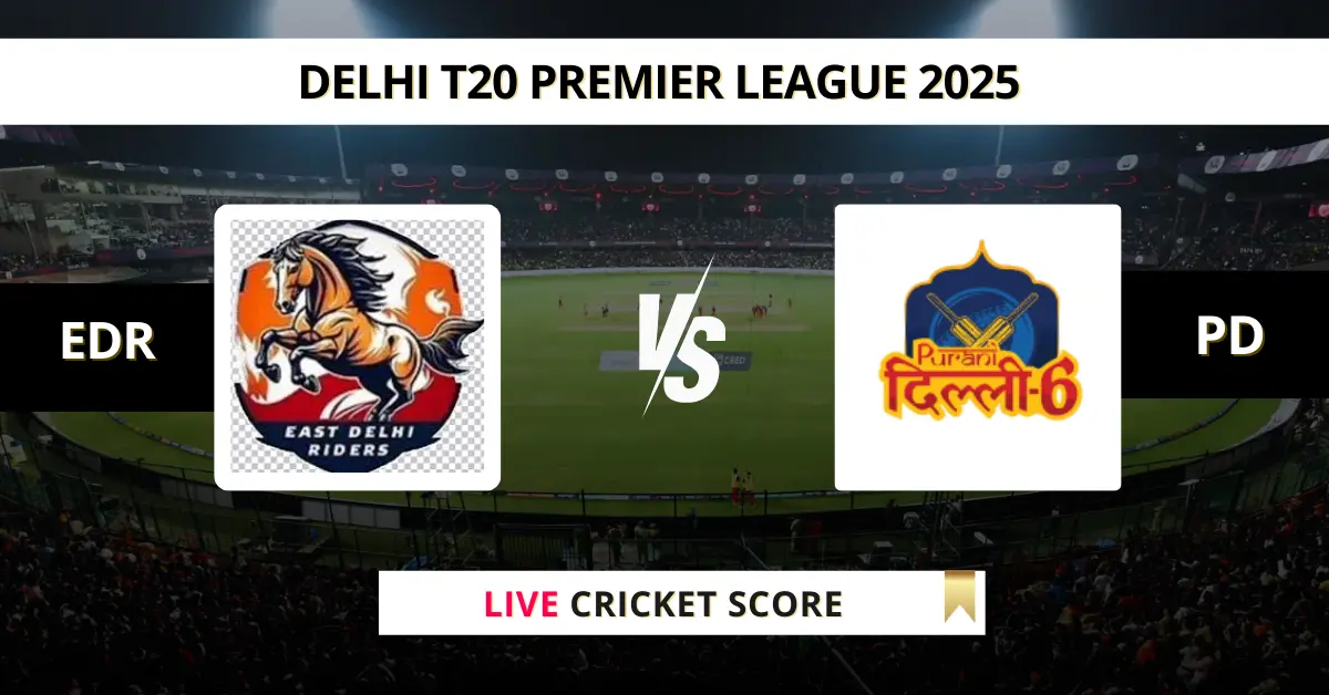 EDR vs PD Live Score: Scorecard, Ball by Ball Commentary - Match 27, D...