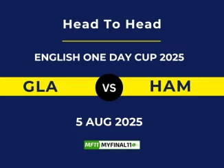 GLA VS HAM Player Battle, Head to Head ENGLISH ONE DAY CUP 2025