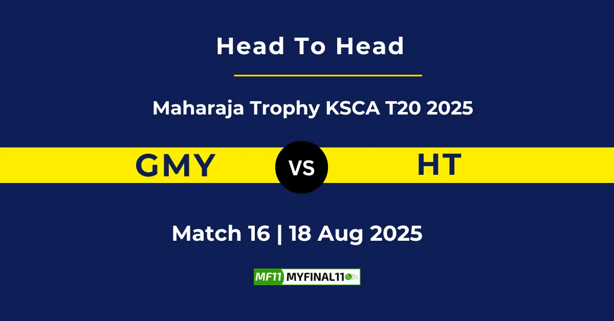 GMY vs HT Player Battle & Head to Head Team Stats - Maharaja Trophy KS...