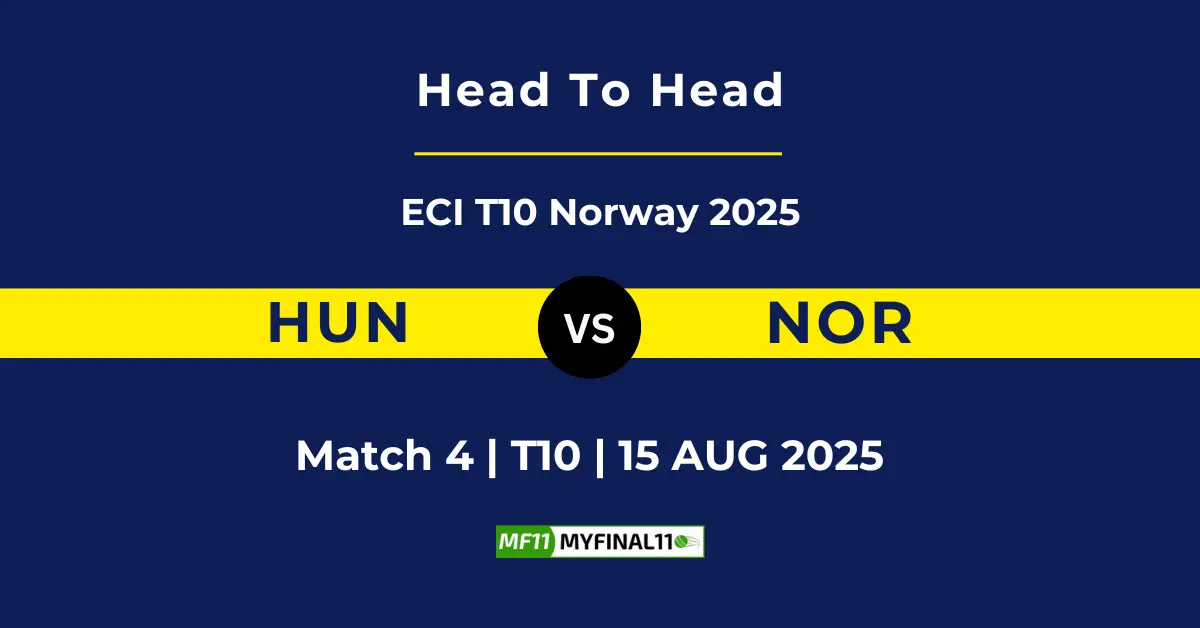 HUN vs NOR Player Battle & Head to Head Team Stats - ECI T10 Norwa...