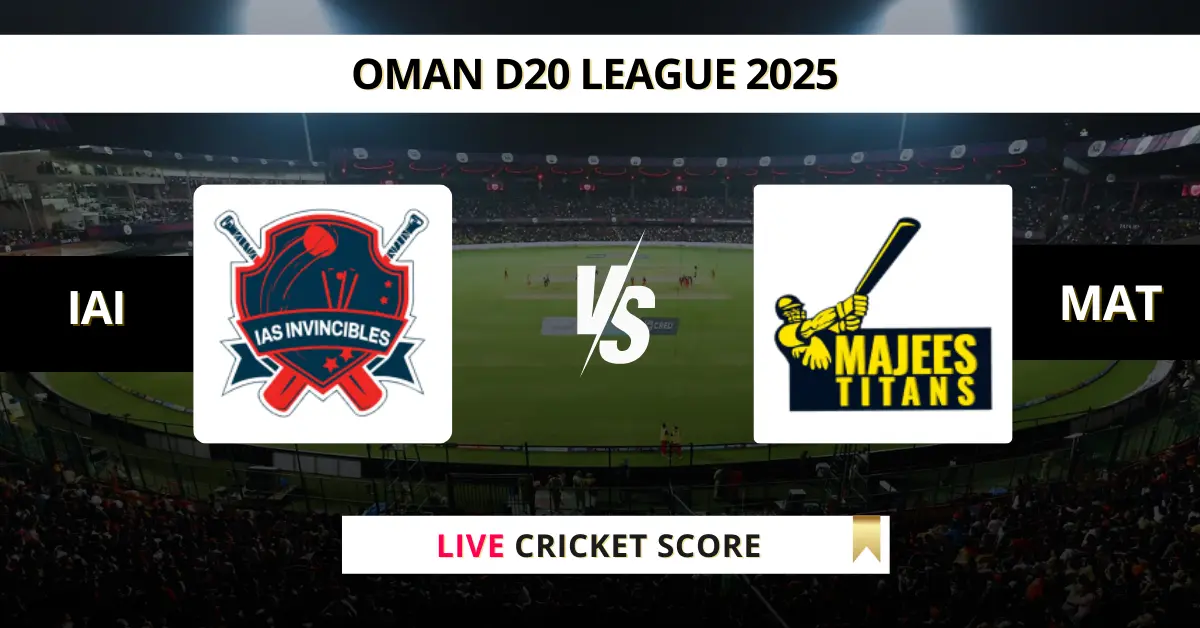 IAI vs MAT Live Score: Scorecard, Ball by Ball Commentary - Match 7, O...