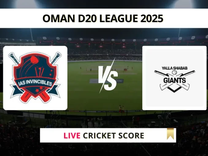 IAI vs YSG Live Cricket Score Oman D20 League 2025