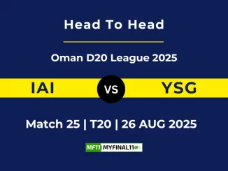 IAI vs YSG Player Battle, Head to Head Oman D20 League 2025