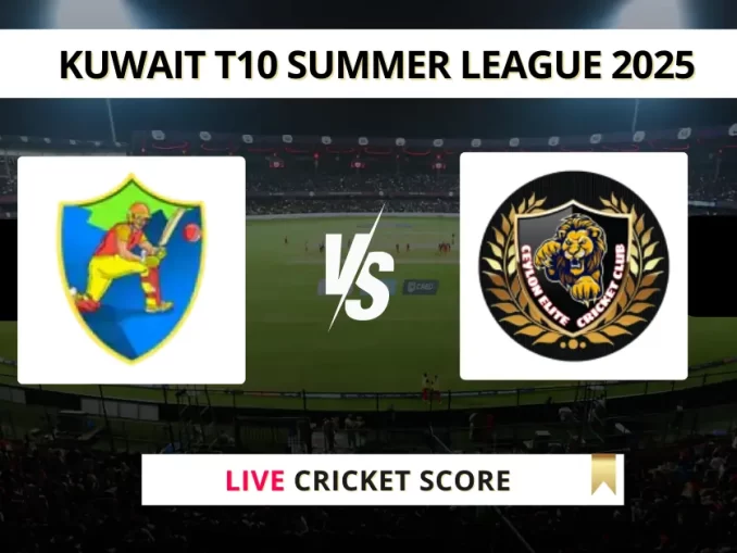 JJ vs CECC Live Score: Scorecard, Ball by Ball Commentary - Match 30, Kuwait T10 Summer League 2025