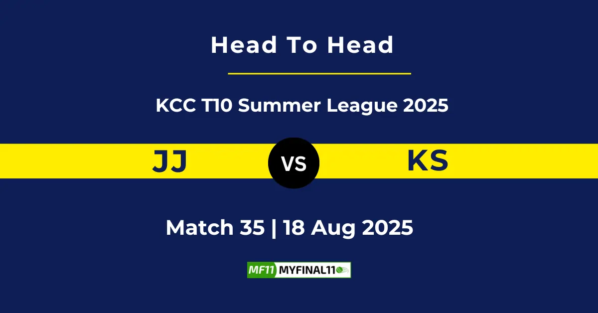 JJ vs KS Player Battle & Head to Head Team Stats - KCC T10 Summer Leag...