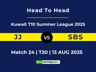 JJ vs SBS Player Battle, Head to Head Kuwait T10 Summer League 2025