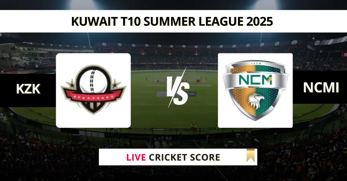 KZK vs NCMI Live Score: Scorecard, Ball by Ball Commentary - Match 37,...