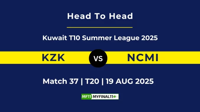 KZK vs NCMI Player Battle, Head to Head Kuwait T10 Summer League 2025