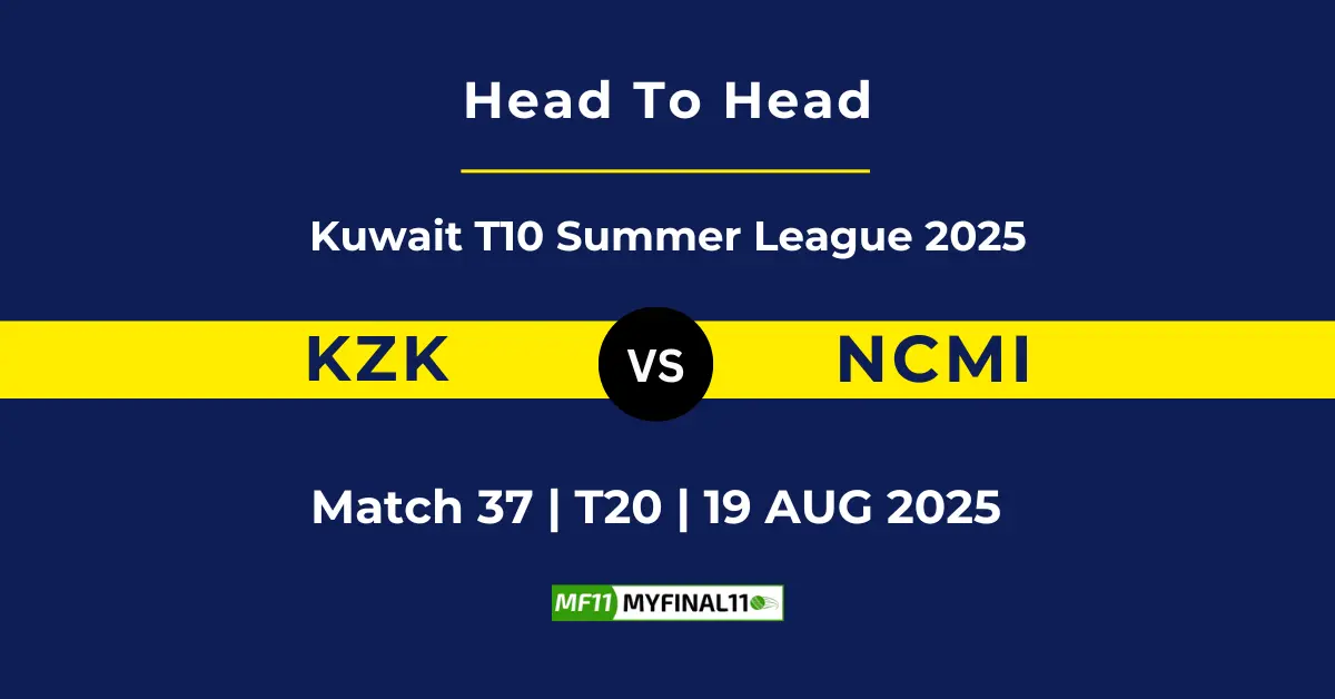 KZK vs NCMI Player Battle & Head to Head Team Stats - Kuwait T10 S...