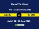 LNS VS NOS Player Battle, Head to Head The Hundred Mens 2025