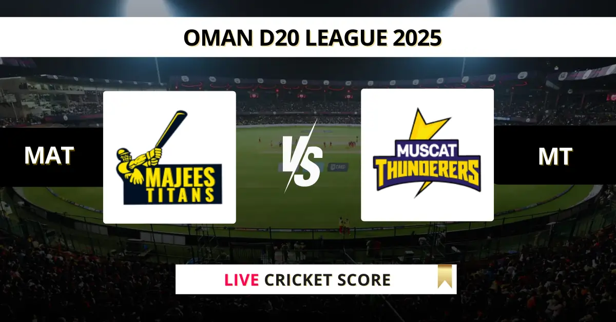MAT vs MT Live Score: Scorecard, Ball by Ball Commentary - Match 4, Om...