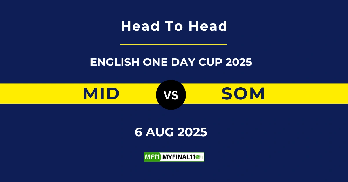MID vs SOM Player Battle & Head to Head Team Stats - English One D...