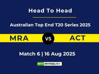 MRA vs ACT Player Battle & Head to Head Team Stats - Australian Top End T20 Series 2025