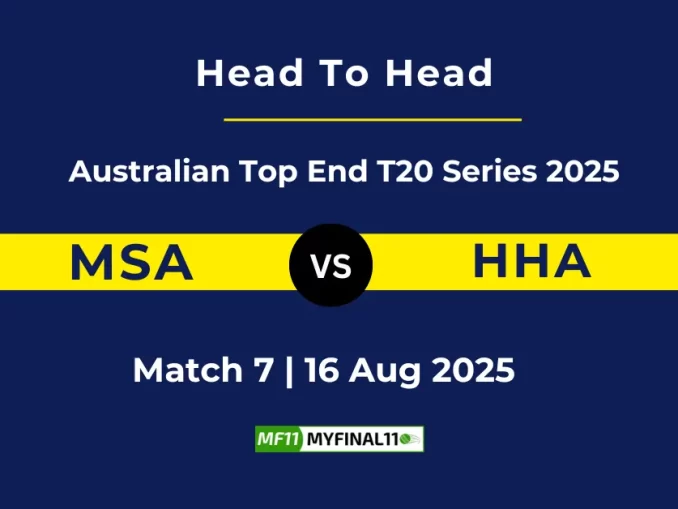 MSA vs HHA Player Battle & Head to Head Team Stats - Australian Top End T20 Series 2025