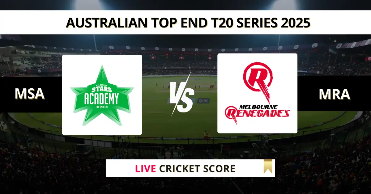 MSA vs MRA Live Score: Scorecard, Ball by Ball Commentary - Match 3, A...