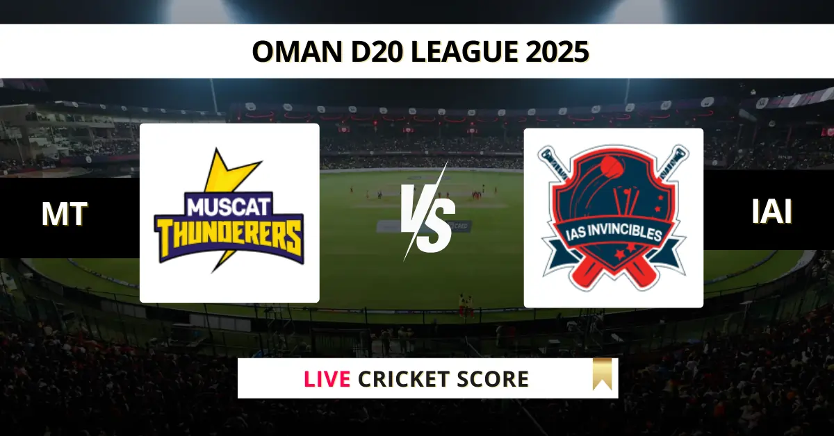 MT vs IAI Live Score: Scorecard, Ball by Ball Commentary - Match 14, O...