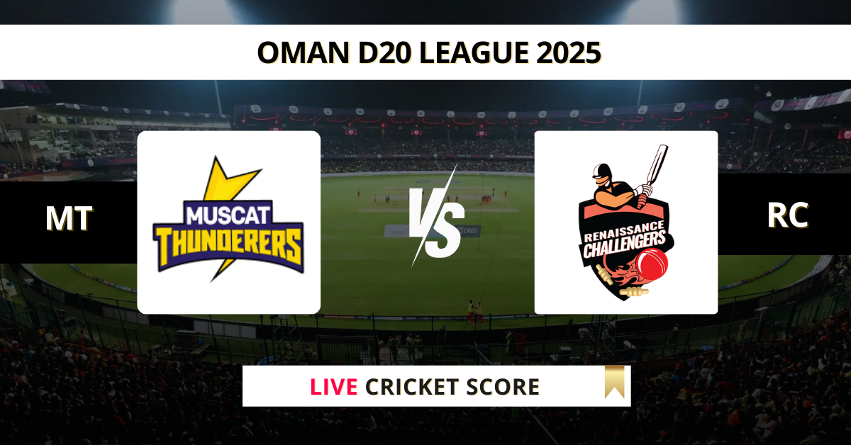 MT vs RC Live Score: Scorecard, Ball by Ball Commentary - Match 2, Oma...