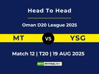MT vs YSG Player Battle, Head to Head Oman D20 League 2025