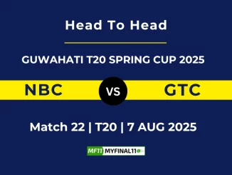 NBC VS GTC Player Battle, Head to Head GUWAHATI T20 SPRING CUP 2025