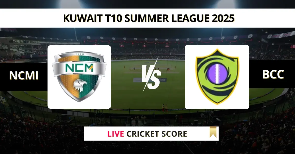 NCMI vs BCC Live Score: Scorecard, Ball by Ball Commentary - Match 25,...