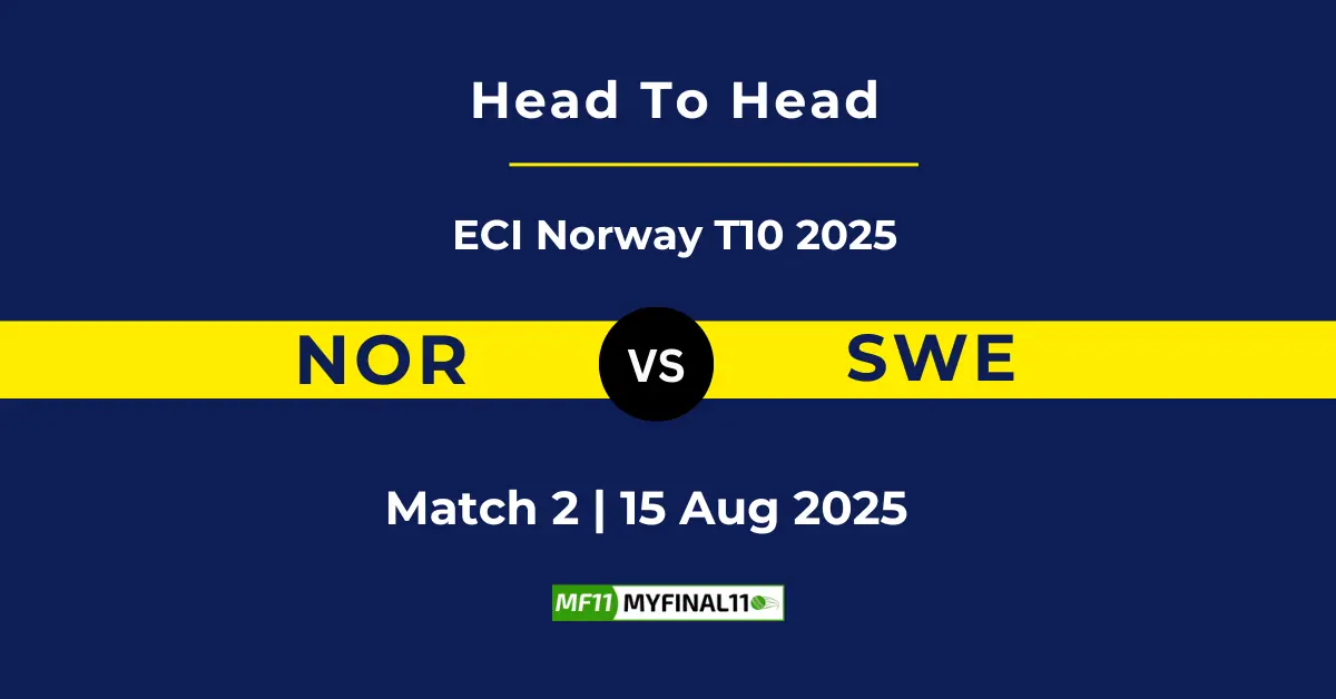 NOR vs SWE Player Battle & Head to Head Team Stats - ECI Norway T10 20...