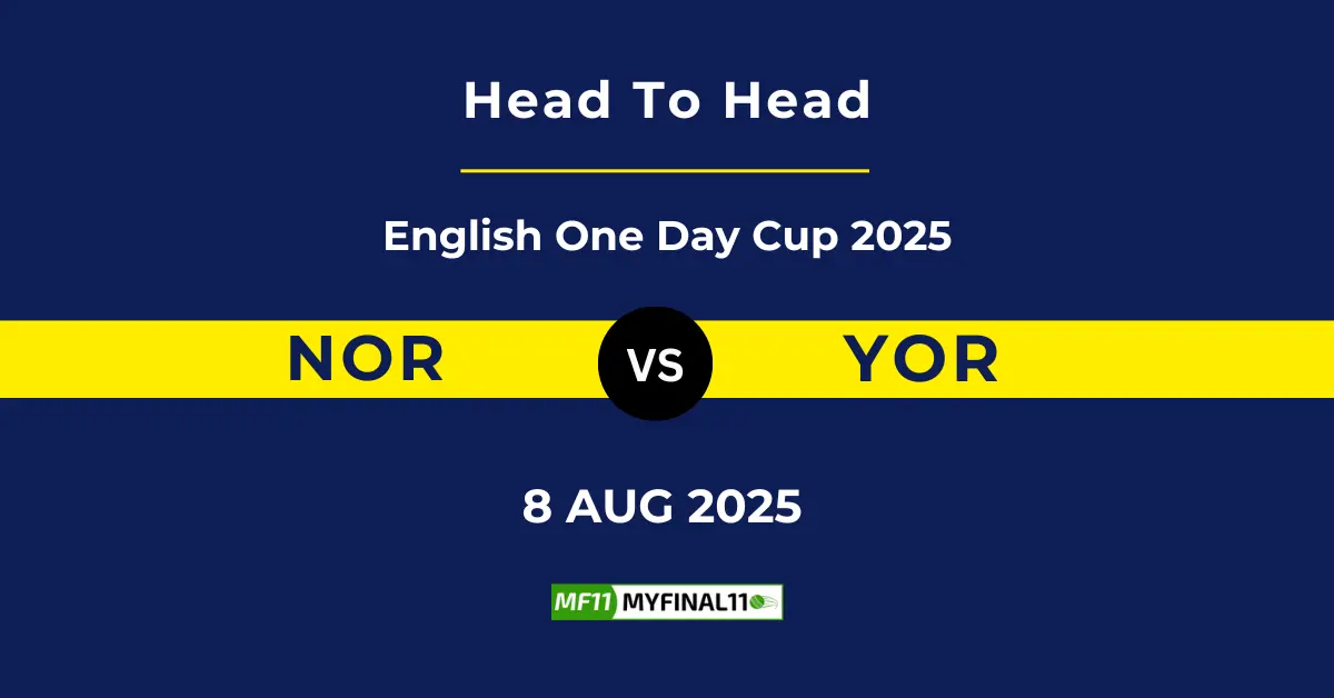 NOR vs YOR Player Battle & Head to Head Team Stats - English One D...