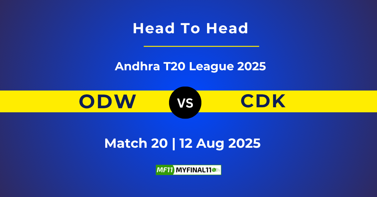 ODW vs CDK Player Battle & Head to Head Team Stats - Delhi T20 Pre...