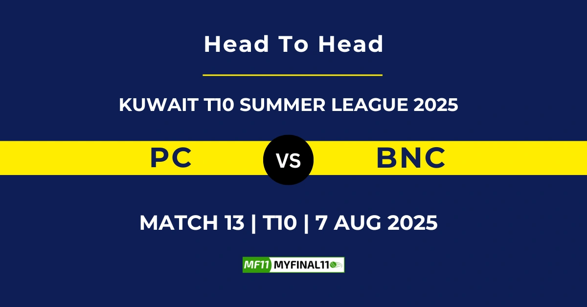 PC vs BNC Player Battle & Head to Head Team Stats - Kuwait T10 Sum...