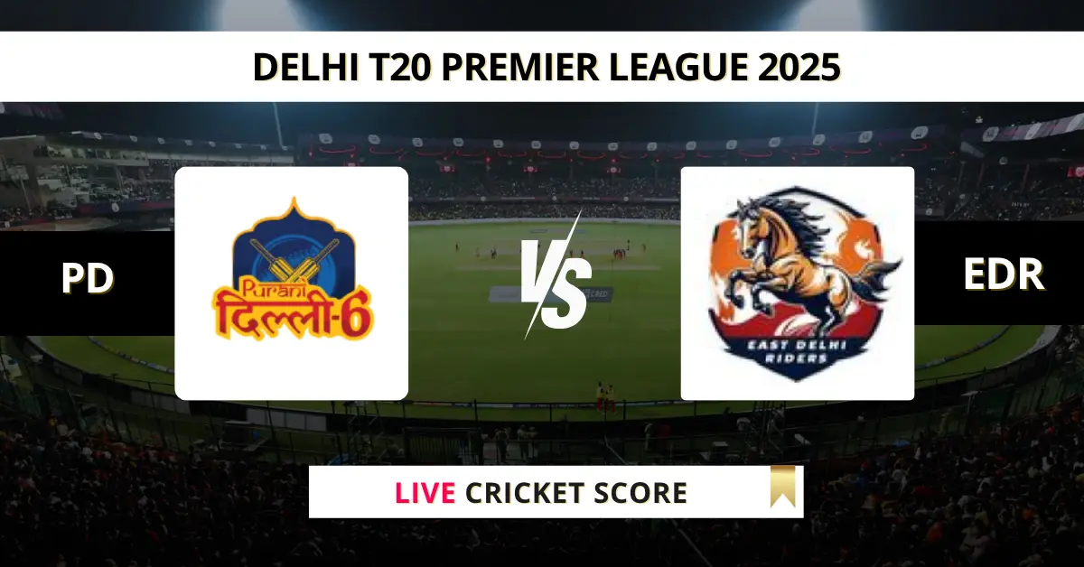 PD vs EDR Live Score: Scorecard, Ball by Ball Commentary - Match 21, D...