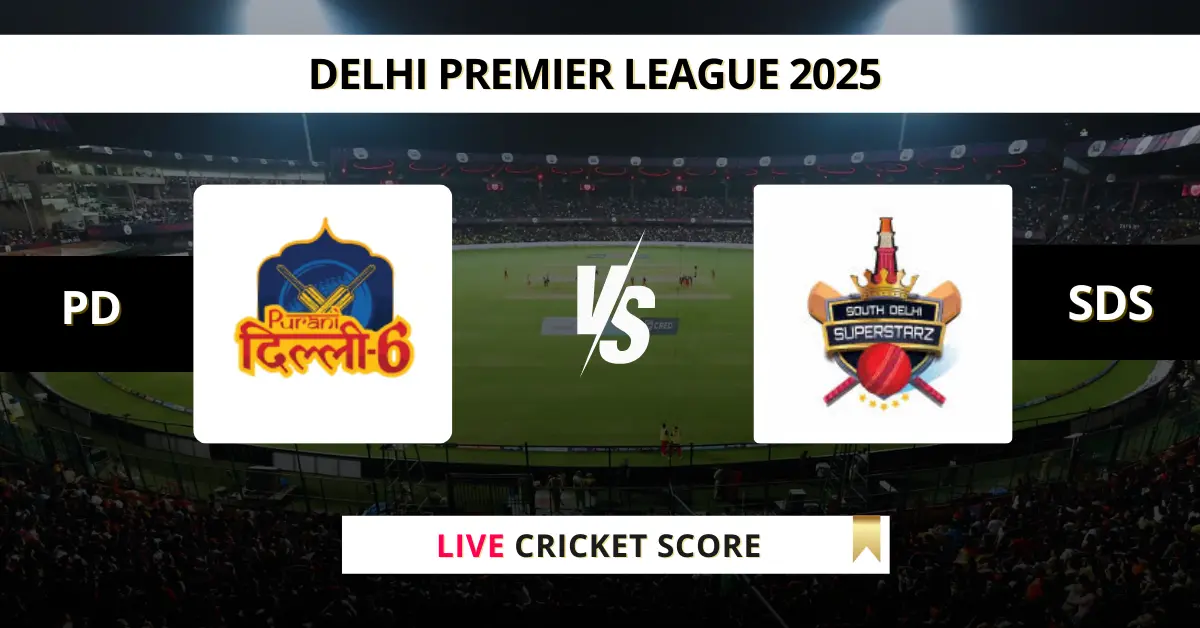 PD vs SDS Live Score: Scorecard, Ball by Ball Commentary - Match 38, D...