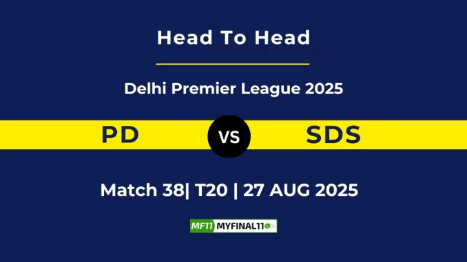 PD vs SDS Player Battle, Head to Head Delhi Premier League 2025