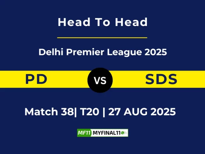 PD vs SDS Player Battle, Head to Head Delhi Premier League 2025