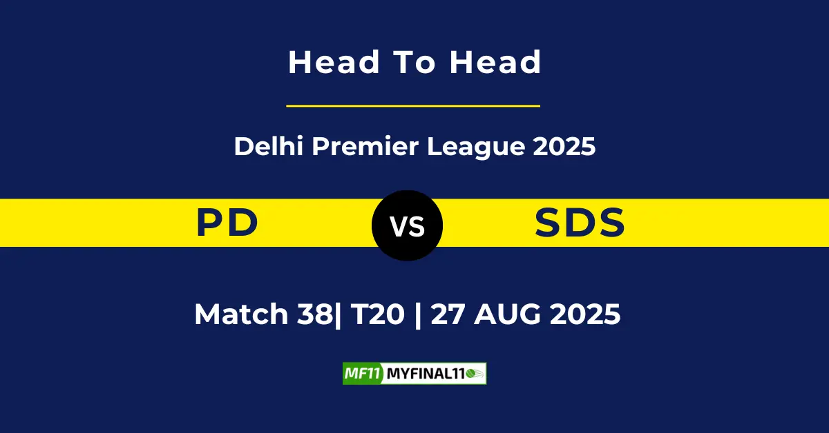 PD vs SDS Player Battle & Head to Head Team Stats - Delhi Premier ...