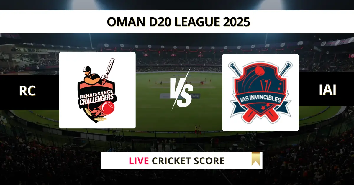 RC vs IAI Live Score: Scorecard, Ball by Ball Commentary - Match 10, O...