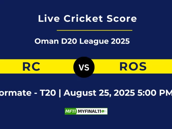 RC vs ROS Live Score Scorecard Oman D20 2025