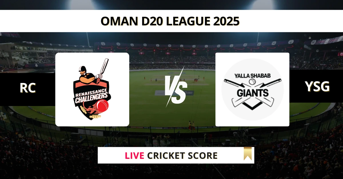RC vs YSG Live Score: Scorecard, Ball by Ball Commentary - Match 6, Om...