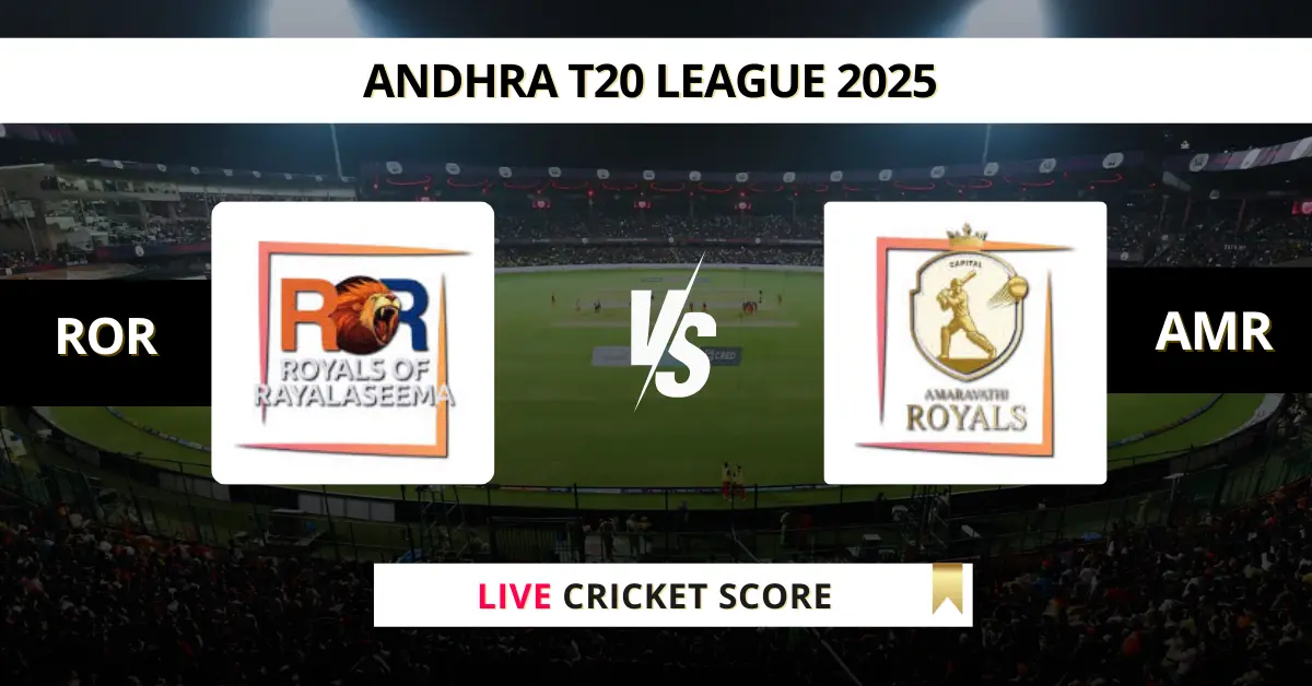 ROR vs AMR Live Score: Scorecard, Ball by Ball Commentary - Match 19, ...