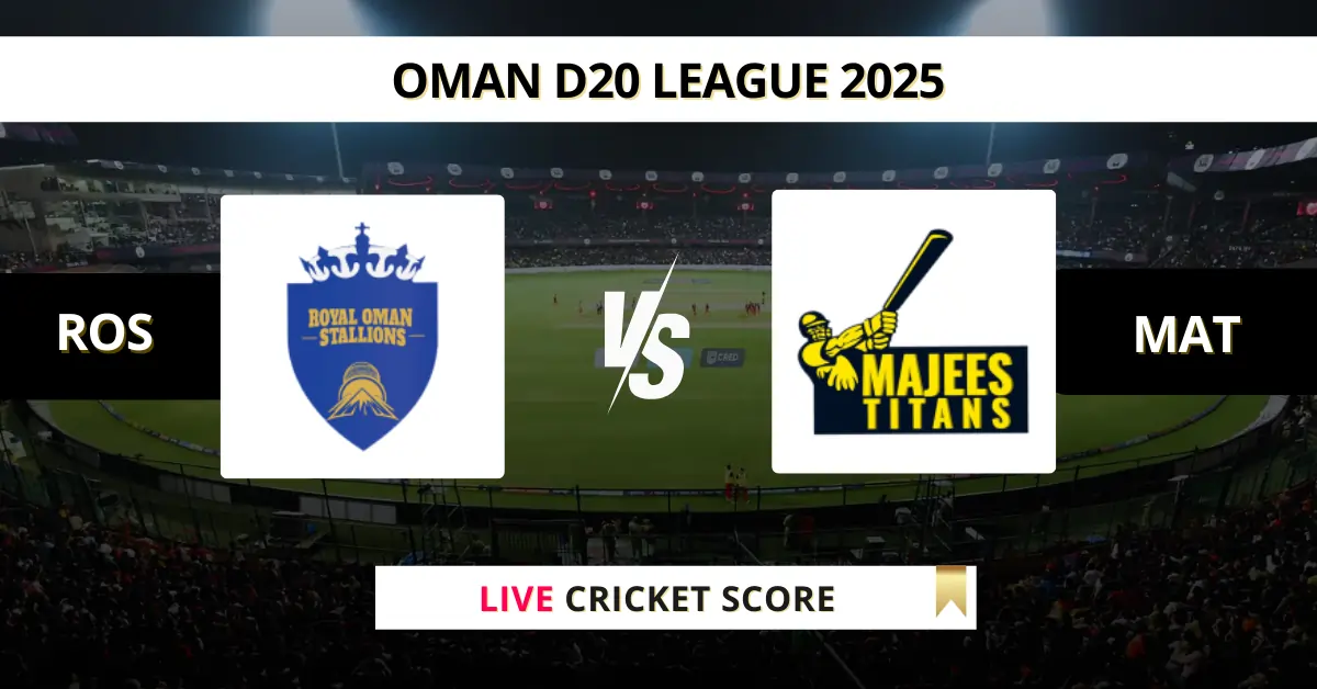 ROS vs MAT Live Score: Scorecard, Ball by Ball Commentary - Match 1, O...